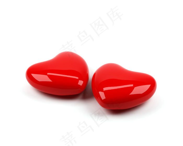 3D立体红色爱心图片