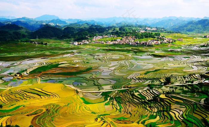 巴平小梯田全景图片