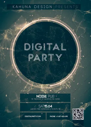 科技感多边形海报模板