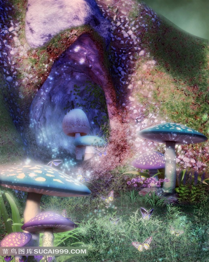 梦幻蘑菇仙境壁纸