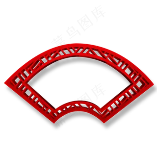 中式扇形装饰边框