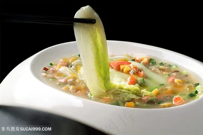 金汤娃娃菜中华美食摄影图