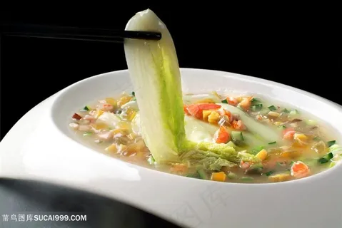 金汤娃娃菜中华美食摄影图