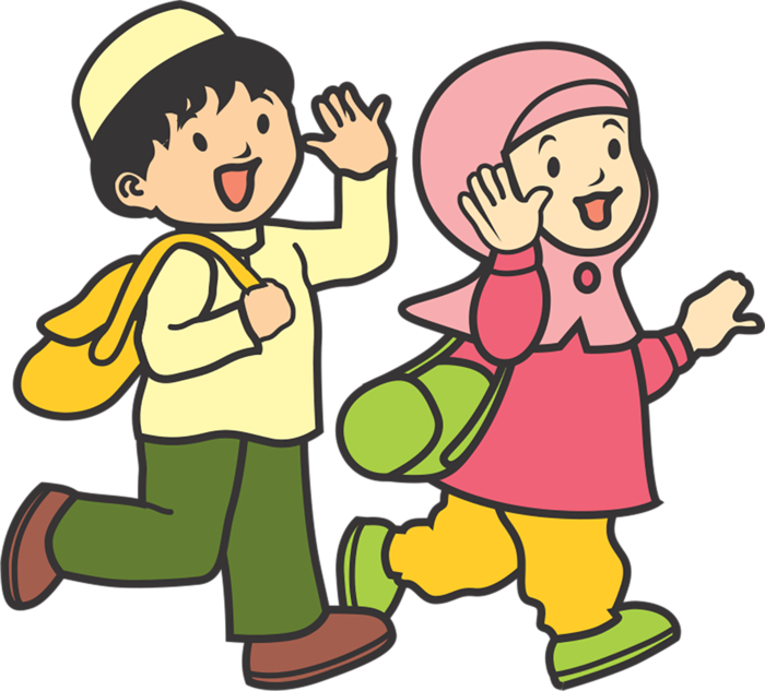 学生卡通呼喊