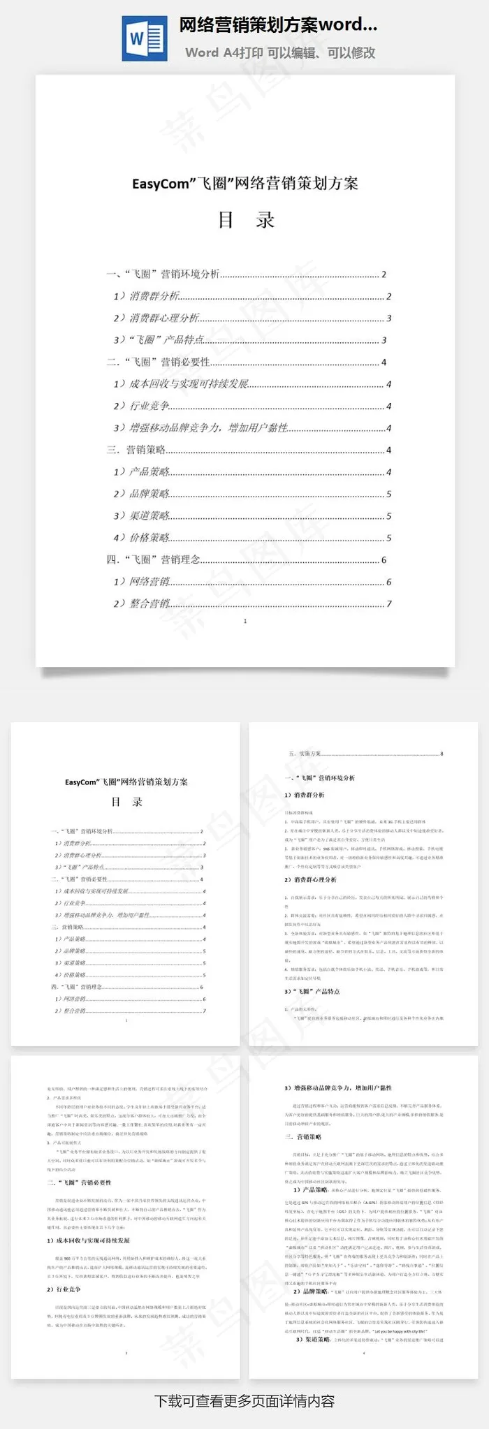 网络营销策划方案word文档