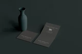 高端暗黑文具类文创VI样机模板