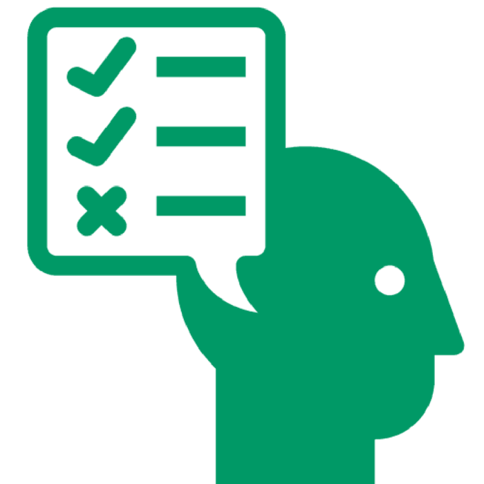 人物大脑剪影绿色少儿兴趣班