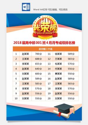 喜报战报海报贺喜光荣榜金榜题名预览图