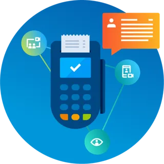 蓝色图标卡通设备手机科技kv主视觉素材