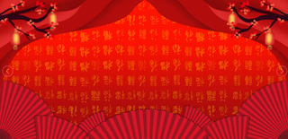 2022虎年新年春节卡通模板喜庆节日背景