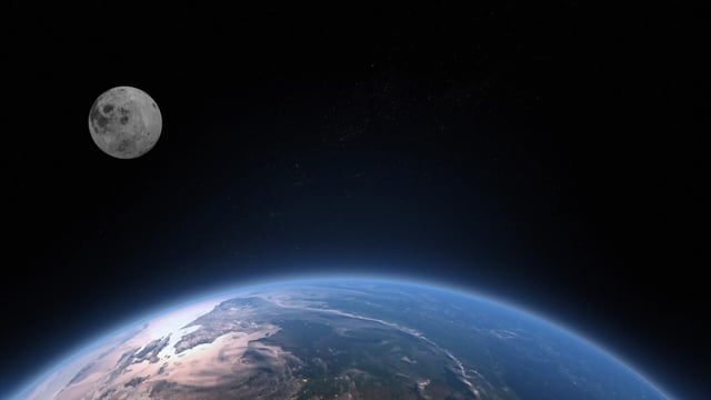 地球, 月亮, 空间, 夜晚, 宇宙, 天文学