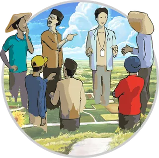 卡通人物农村现代农业