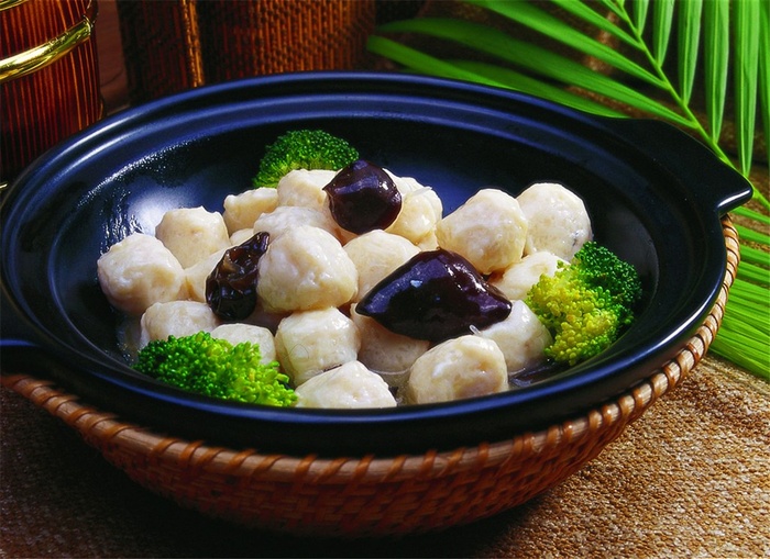 家乡萝卜丸子美食素材