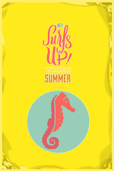 夏天海报|矢量|插画|扁平|风格