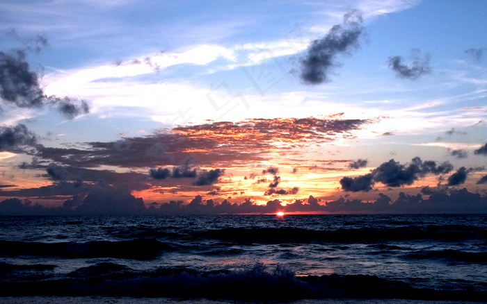 普吉落日泰国大海图片