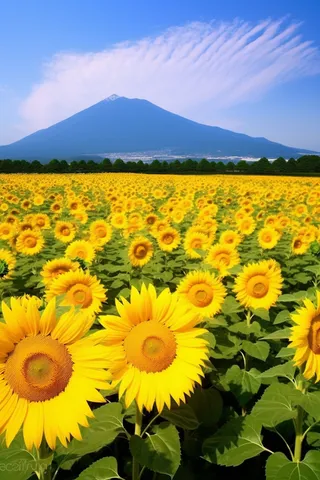 向日葵花海摄影图