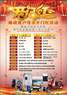 邮局开门红宣传海报