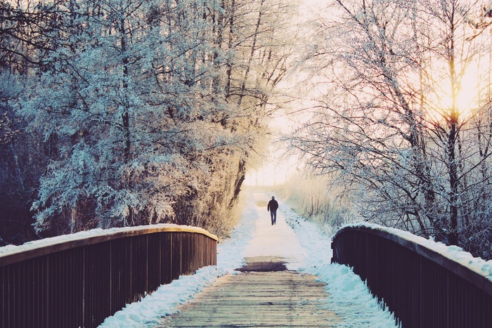 带字雪景图片