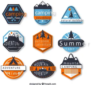 免抠户外运动标签