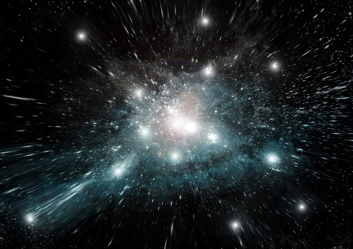 炫彩四射的星空海报banner