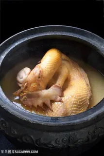皇龙客家煨鸡中华美食摄影图