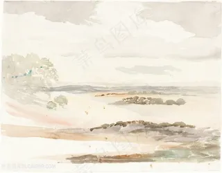 唯美沙滩海景风景画