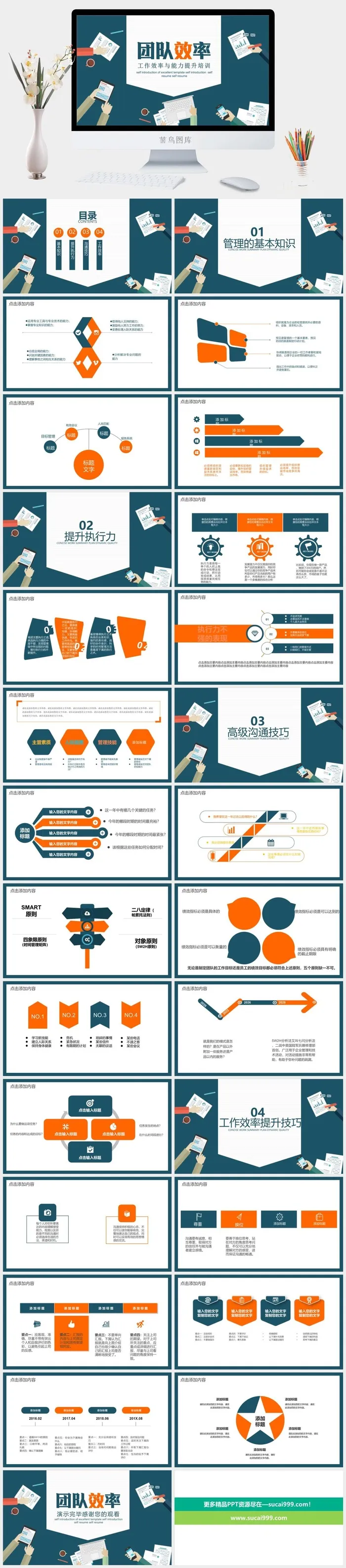 工作效率速度创新宣传PPT模板