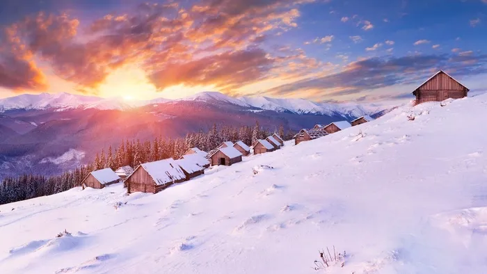高清雪山雪景