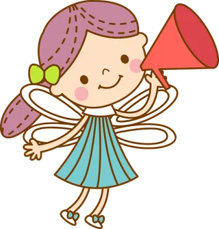 喇叭 天使 卡通