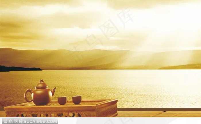 湖光山色品茶--茶几茶道茶具