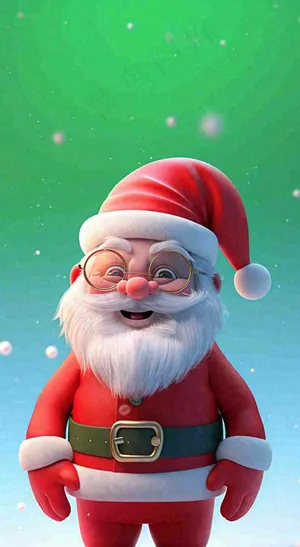 圣诞快乐圣诞老人雪花飘落，圣诞节节日