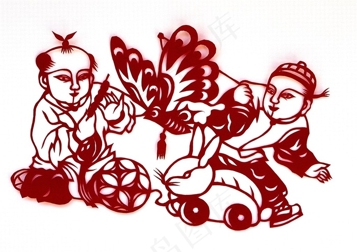 剪纸图案高清素材