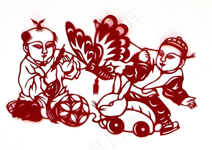 剪纸图案高清素材