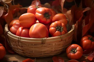 柿子秋季水果摄影图