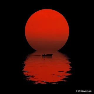 海面升起的太阳和渔夫渔民 海面升起的太阳和渔夫渔民