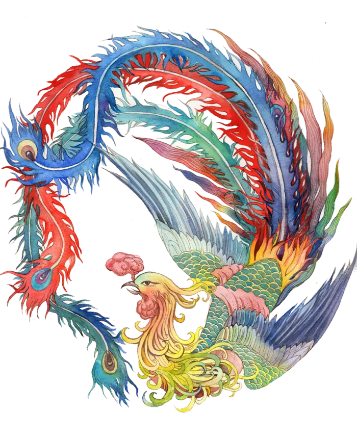彩色凤凰免抠图片