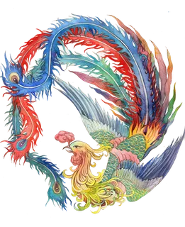 彩色凤凰免抠图片