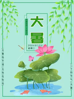 传统节日大暑海报