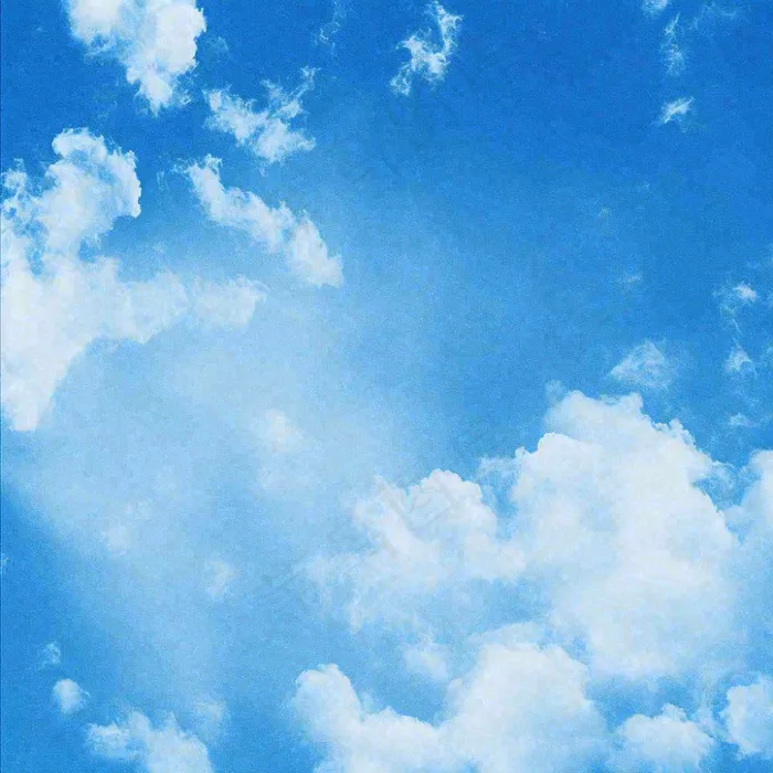 蓝天白云清新自然天空摄影图(1024x1024)