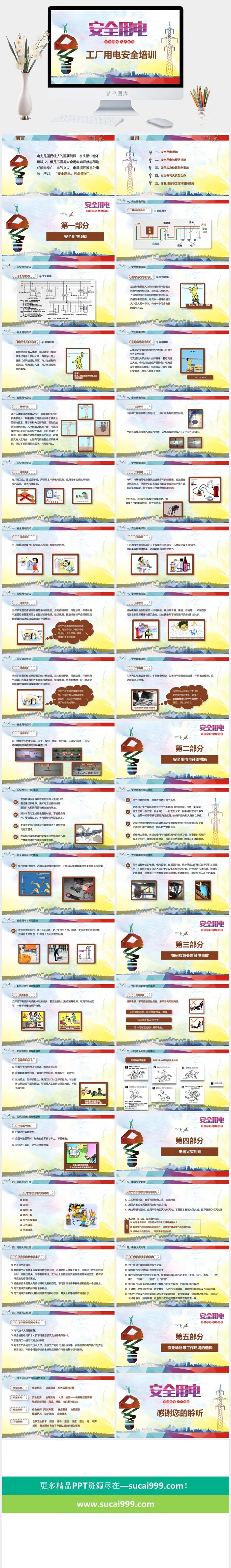 安全用电PPT宣传模板