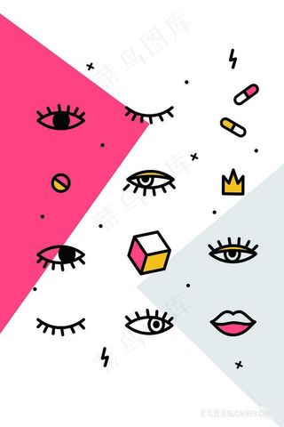 唯美眼睛眼睫毛装饰画