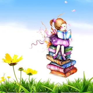 鲜花绿色装饰背景PSD素材