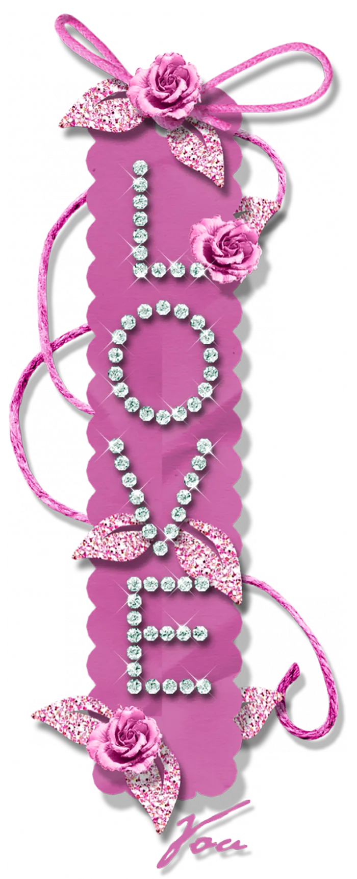 粉色标签情人节