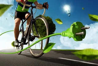 创意环保自行车广告高清图片
