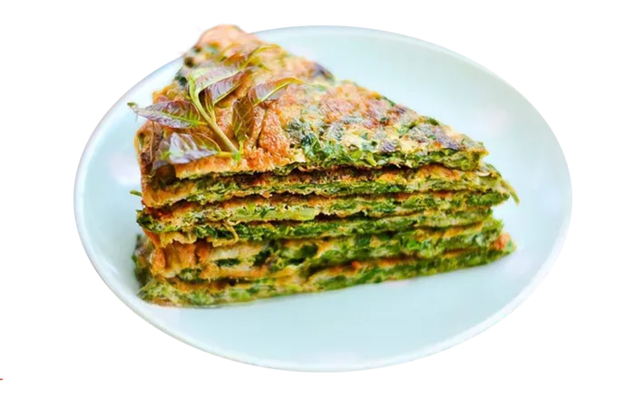 香椿饼装盘美食免抠图