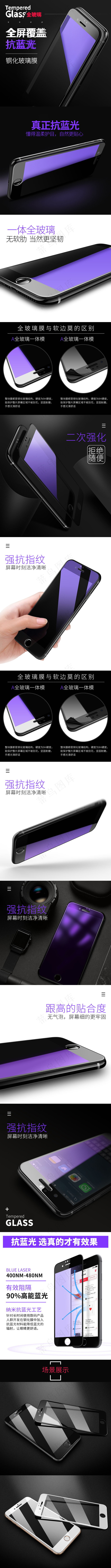 钢化膜详情页42psd模版下载