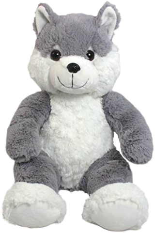 灰白熊素材毛绒玩偶