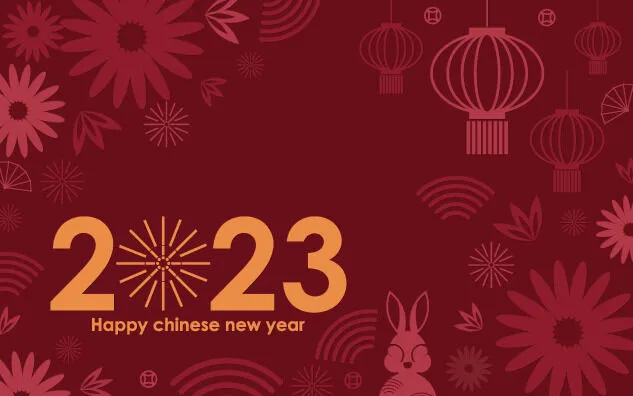 2023新春活动除夕国潮风卡通兔年喜庆新年插画海报PSD设计素材