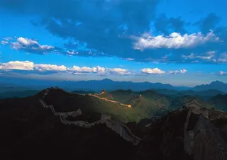 中国长城城墩摄影图片