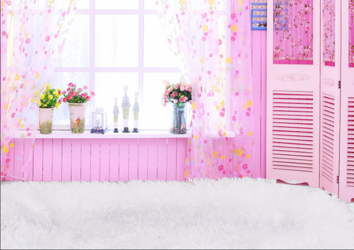 儿童粉色外窗背景